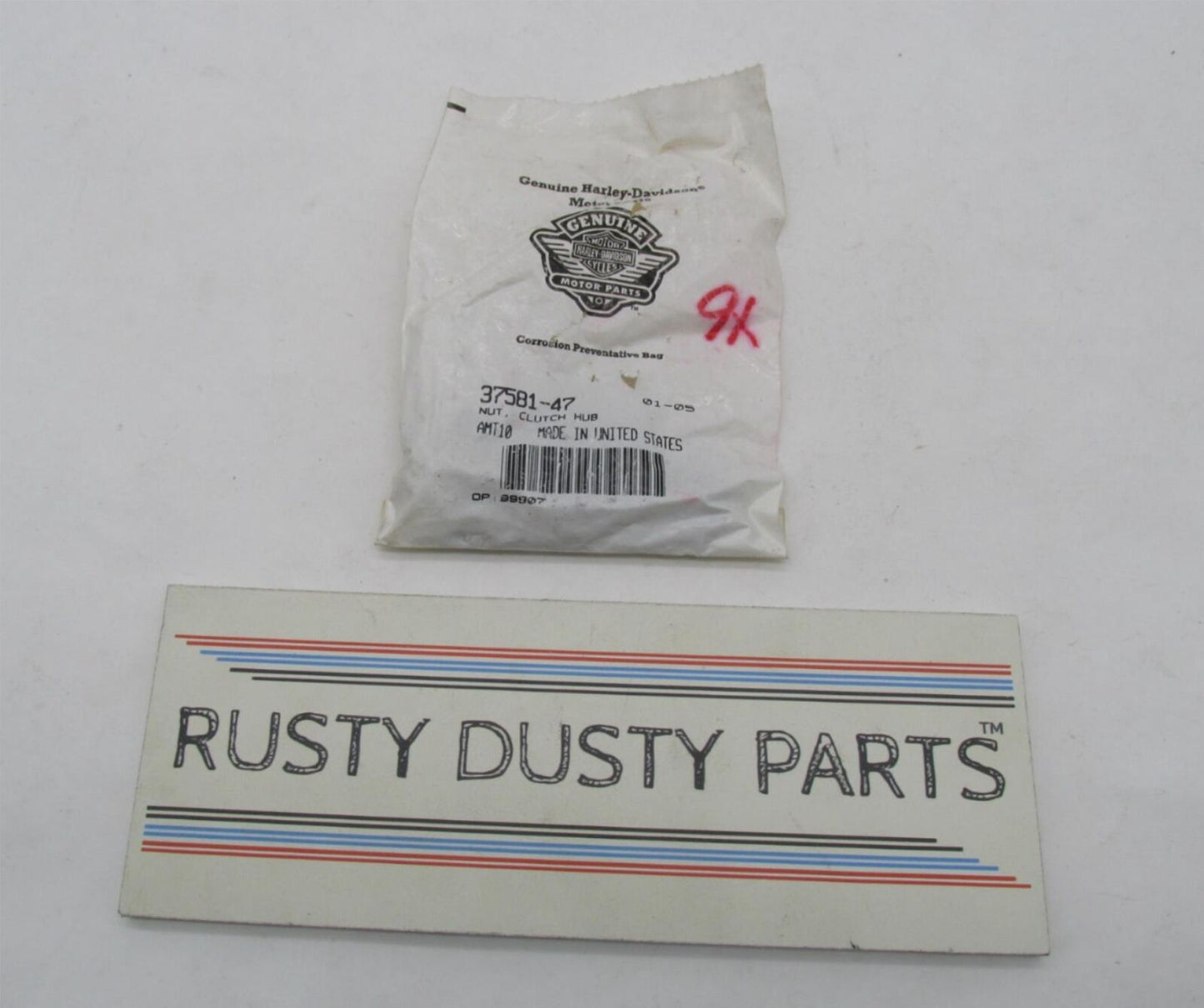 Lot of 8 Harley Davidson Genuine NOS Clutch Hub Nuts 37581-47