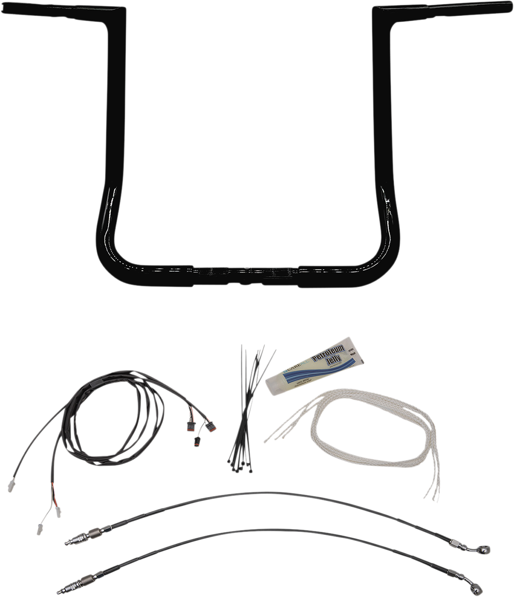 Fat Baggers, Inc. 1-1/4" EZ Install Flat Top Handlebar Kit 16" Black 709216B
