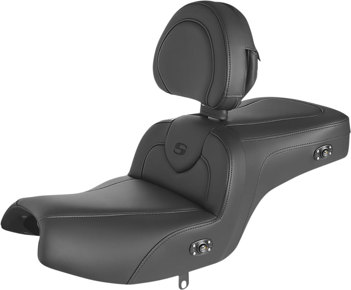 Saddlemen Heated RoadSofa Seat Black W/Black Stitching I20-06-187BRHCT