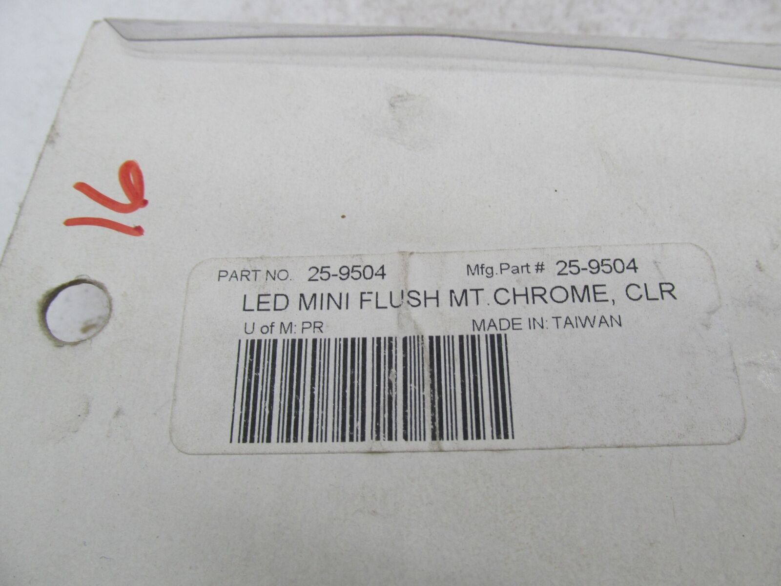 K&S Chrome LED Clear Mini Flush Mount Motorcycle Marker Lights 25-9504