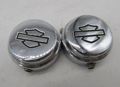Lot of 2 Harley-Davidson Genuine Chrome 3/4" Bolt Covers  w/ Bar Shield Logo