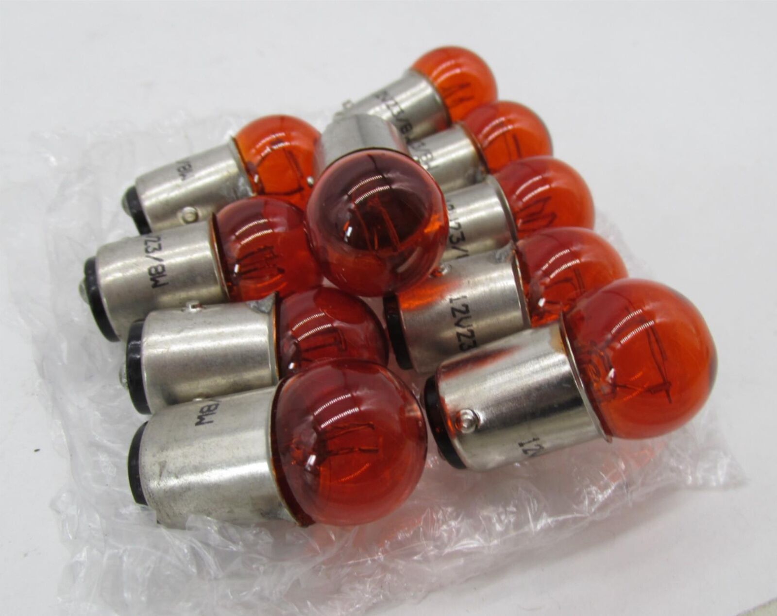Lot of 10 BikeMaster G18.5 12V 23W Amber Marker Light Bulbs 268046