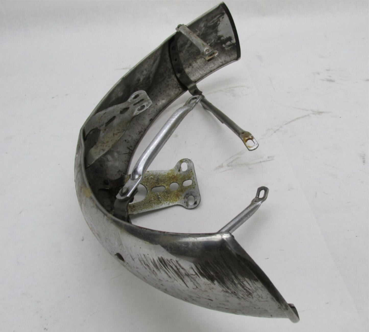 Vintage Patina Chrome 4.5" Wide Front Fender Triumph BSA Norton Ducati Guzzi