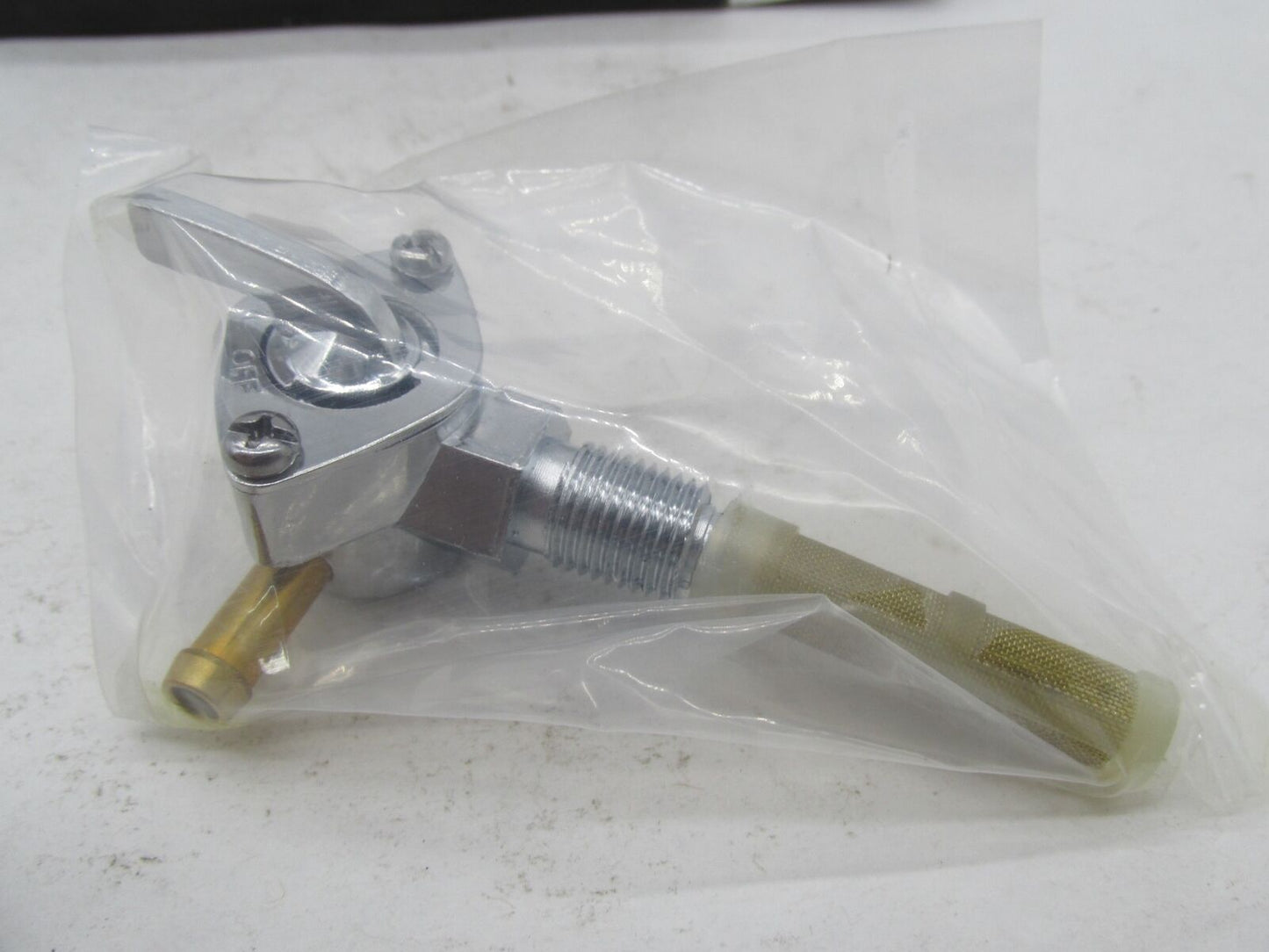 Harley Davidson V-Twin Chrome Petcock with 90 Degrees Outlet 35-0396