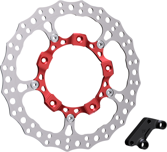 Arlen Ness Brake Rotor 14" Red Front Left 300003