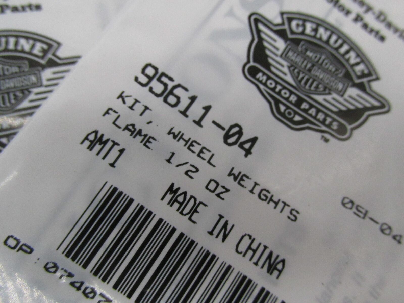 Lot of 8 Harley Davidson Genuine NOS Wheel Weights Flame Kit 95611-04