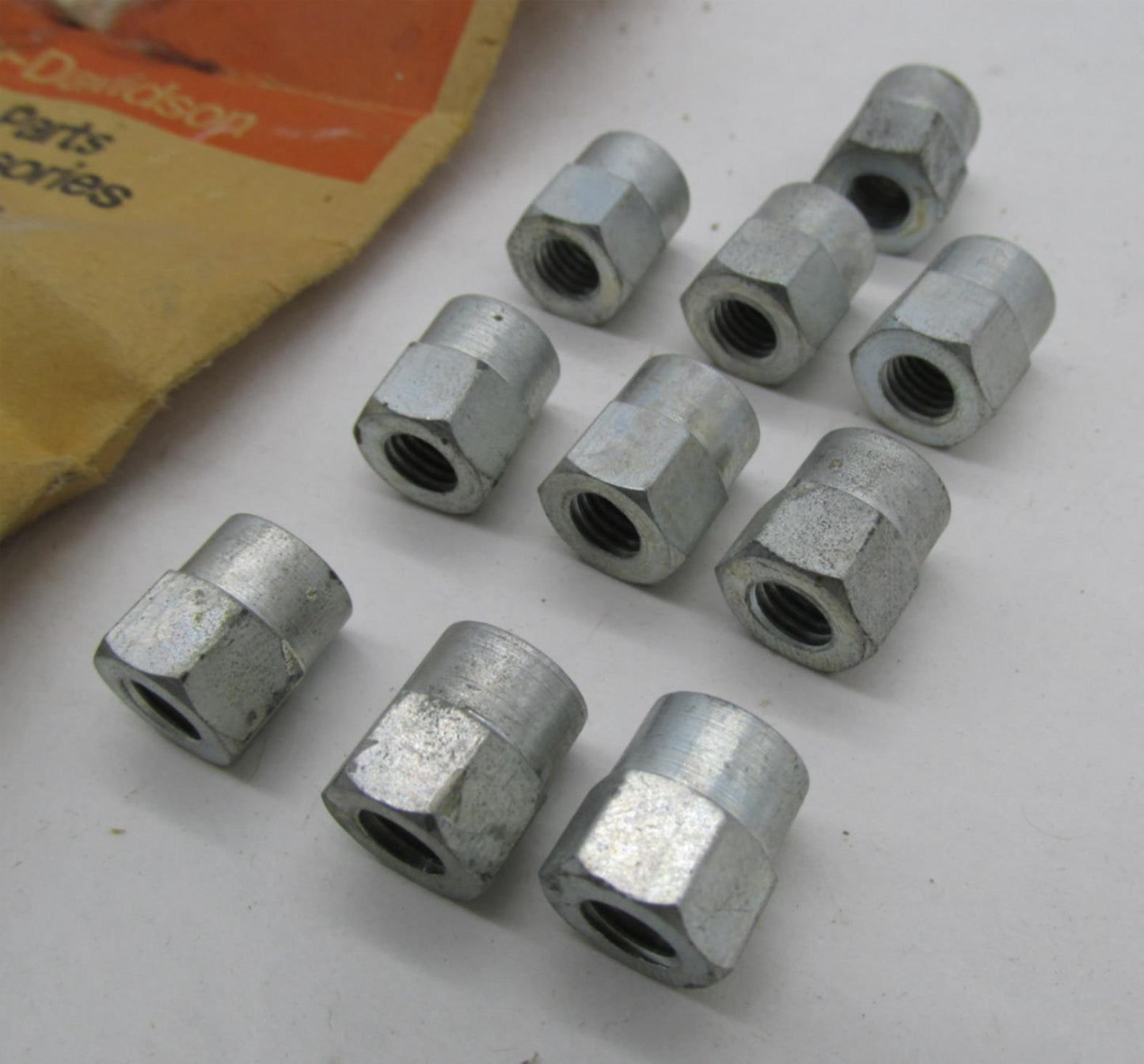 Lot of 10 Harley Davidson Genuine NOS Aermacchi Handlebar U-bolt Nuts 45637-72P
