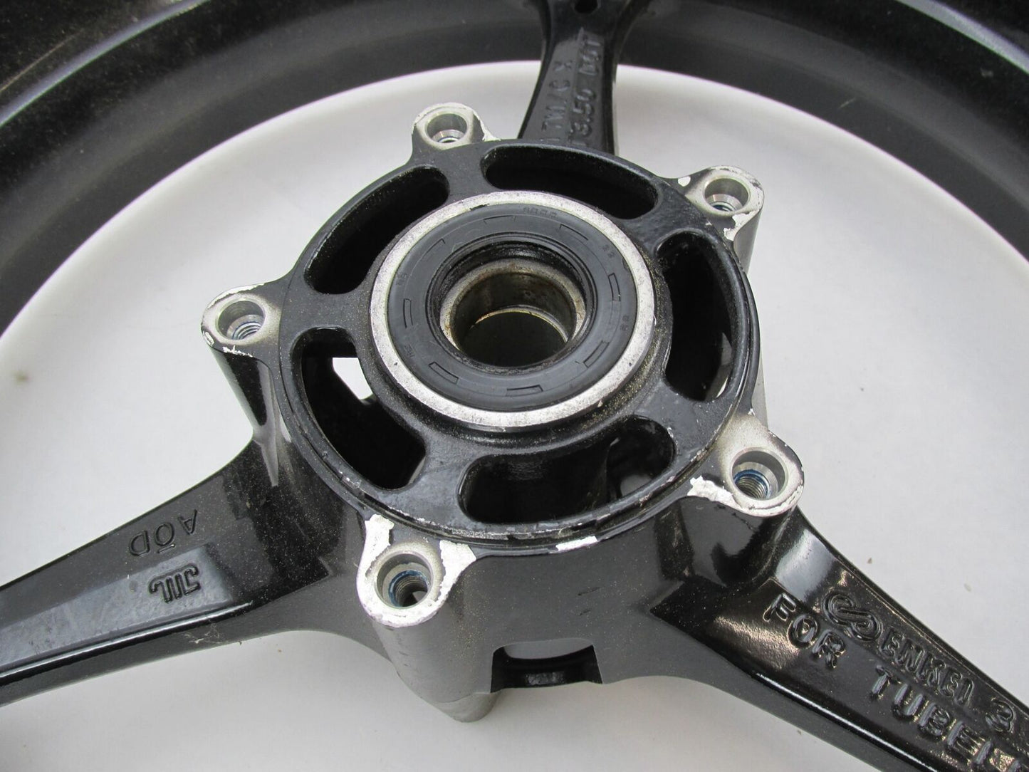 Enkei Motorcycle Tri Spoke 3 Spoke 17x3.5" Black Front Wheel