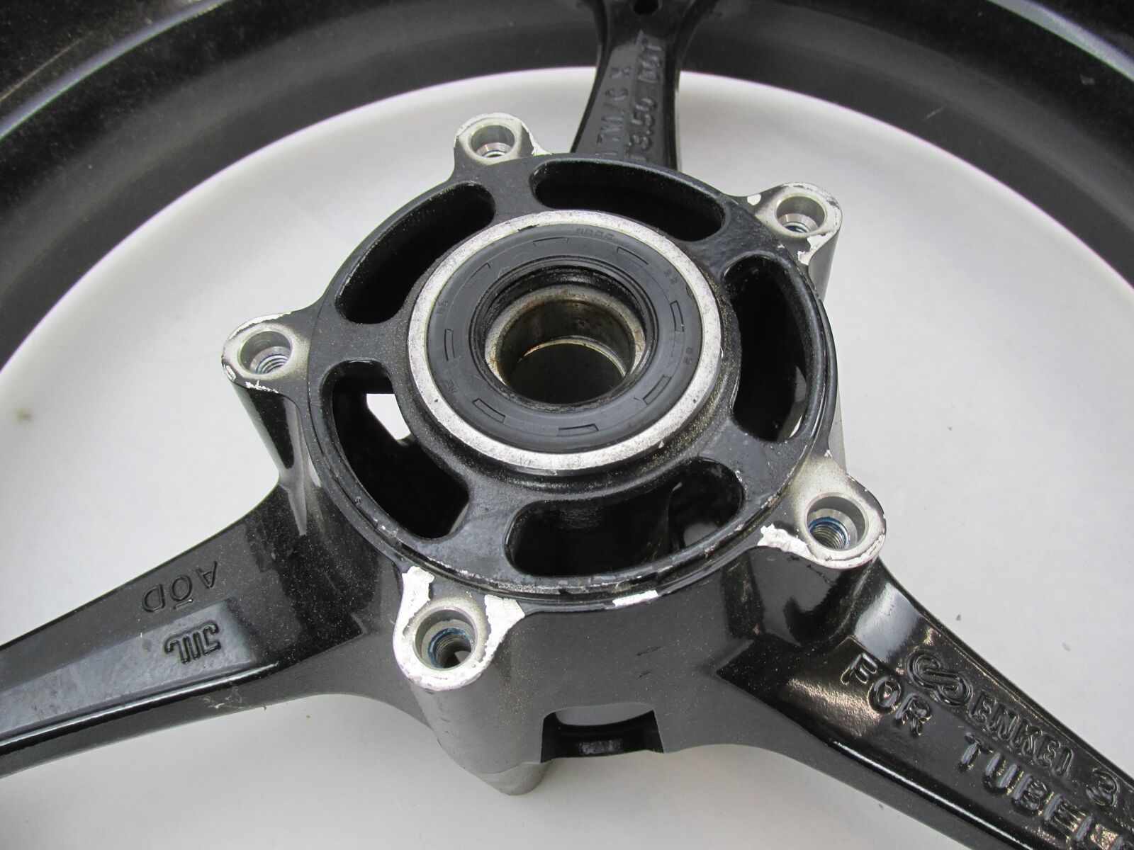 Enkei Motorcycle Tri Spoke 3 Spoke 17x3.5" Black Front Wheel