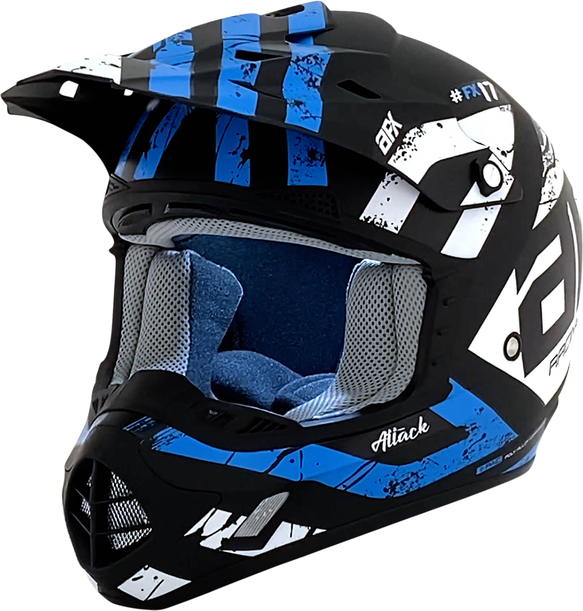 AFX FX-17 Attack Helmet Matte Black/Blue 3XL 0110-7643