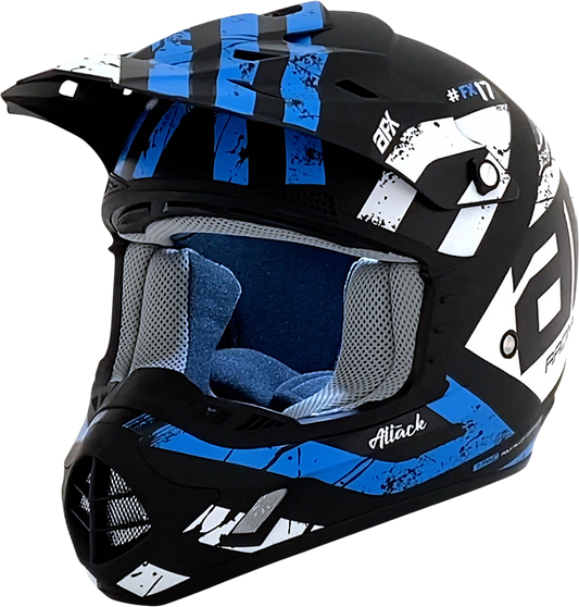 AFX FX-17 Attack Helmet Matte Black/Blue 3XL 0110-7643