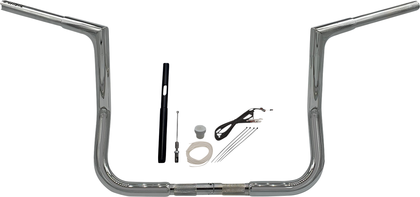 Fat Baggers, Inc. 1-1/4" EZ Install Flat Top Handlebar Kit 12" Chrome 719012
