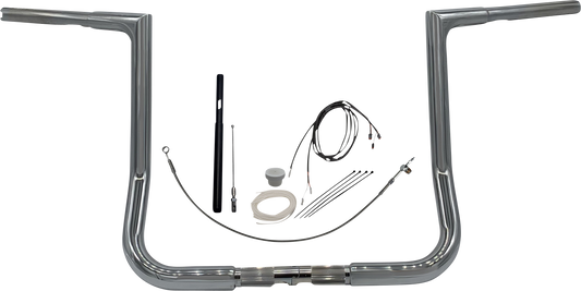 Fat Baggers, Inc. 1-1/4" EZ Install Flat Top Handlebar Kit 14" Chrome 719014