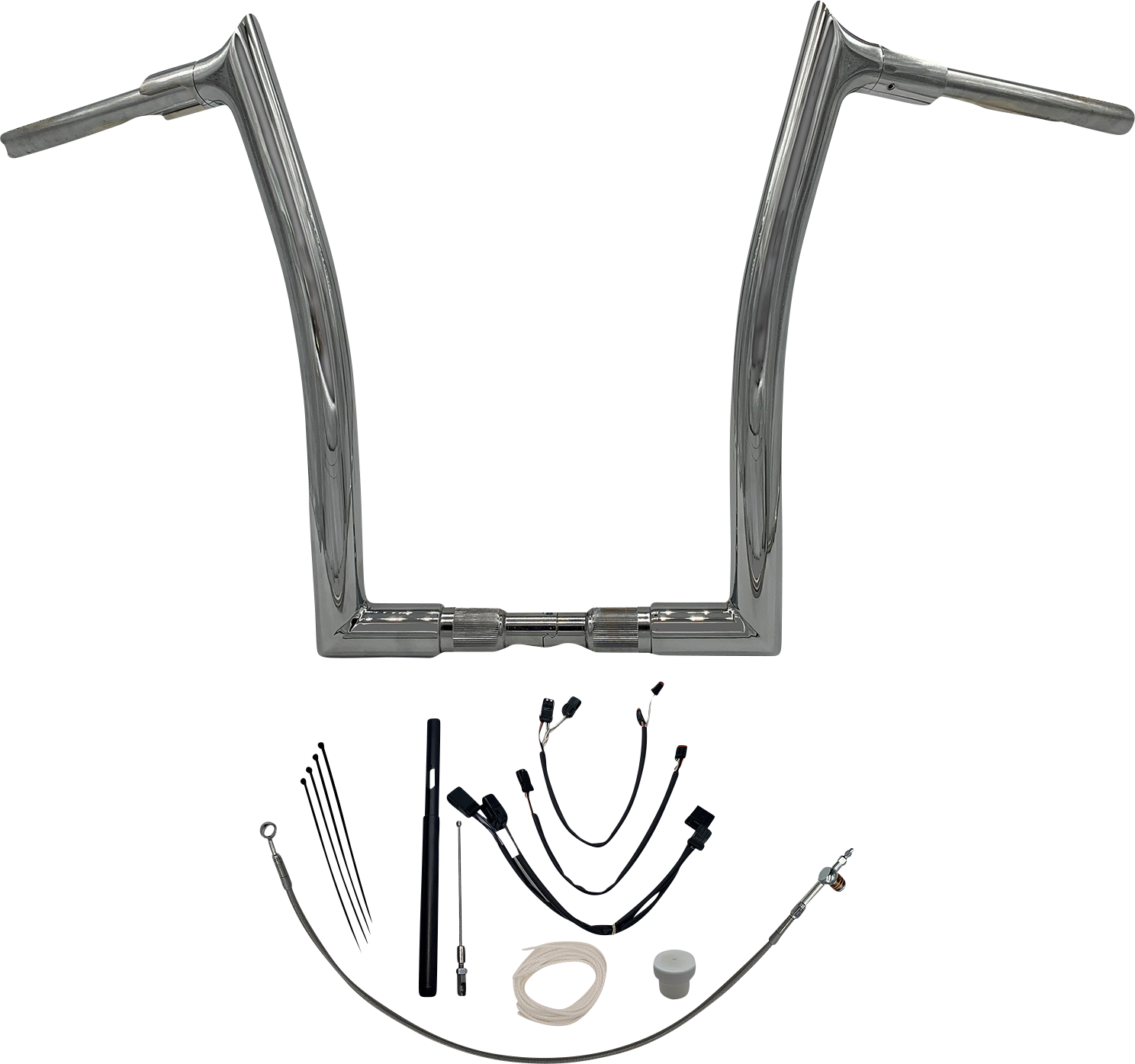 Fat Baggers, Inc. 1-1/2" EZ Install Pointed Top Handlebar Kit 16" Chrome 819616