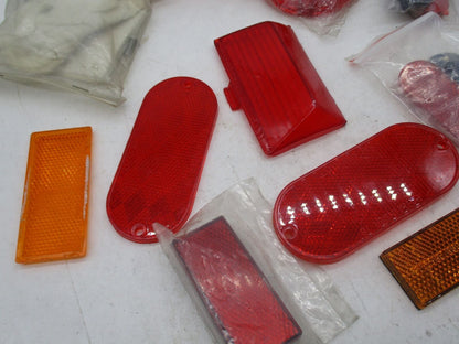 Large Mixed Lot of Harley Davidson Red and Amber Bullet Turn Signal Lenses