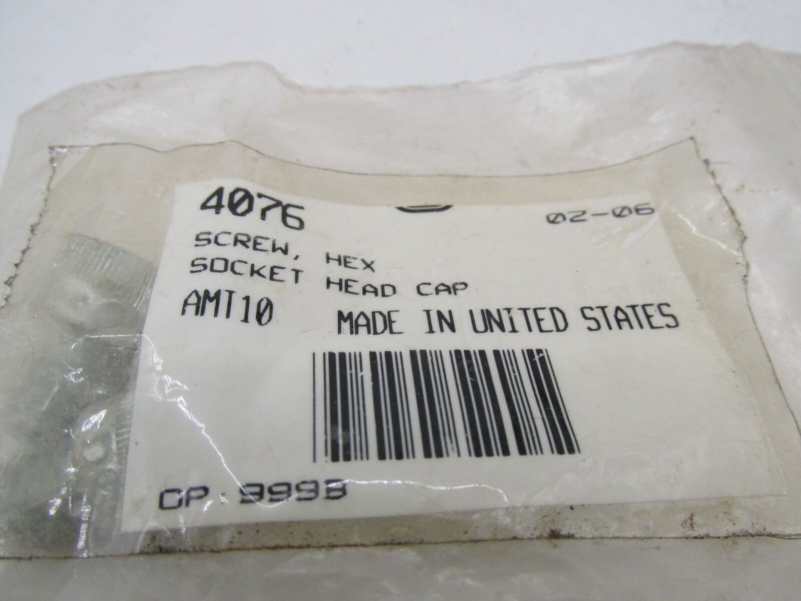 Lot of 2 Harley Davidson Genuine NOS Hex Socket Head Cap Screws 4076