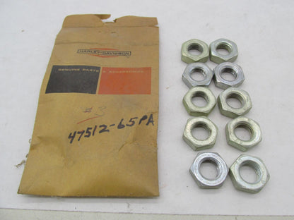 Lot of 10 Harley Davidson Genuine NOS Aermacchi Pivot Nuts 47512-65PA
