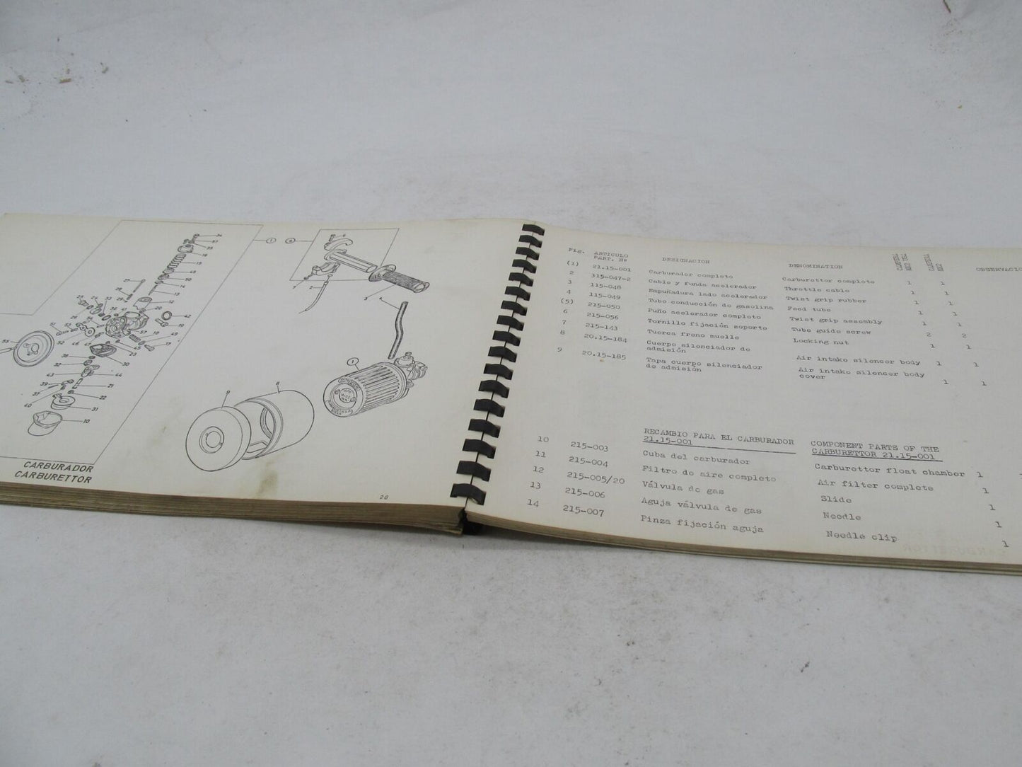 Bultaco Original Factory 1969 Campera Mk2 Motorcycle Catalog Parts List