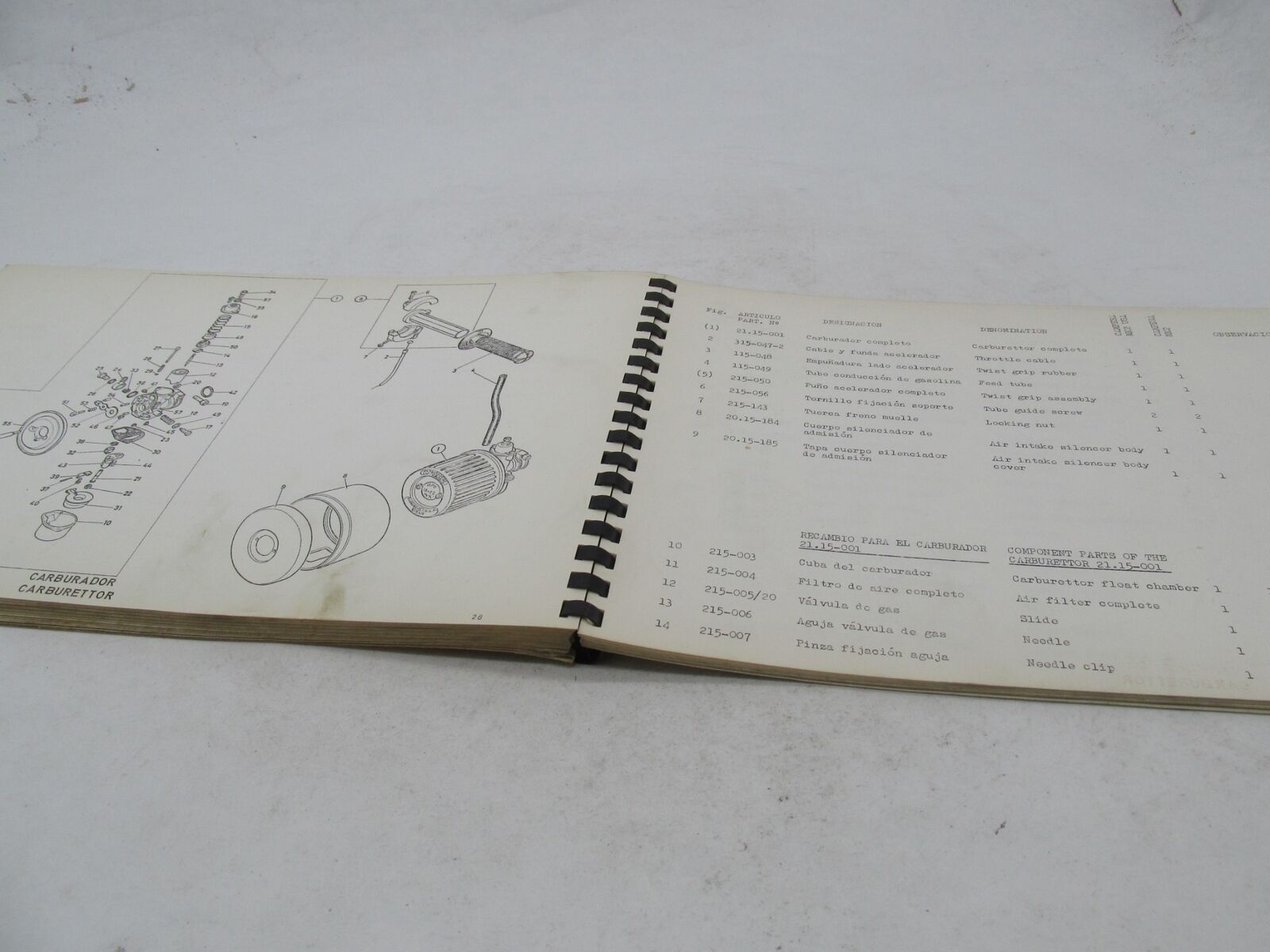 Bultaco Original Factory 1969 Campera Mk2 Motorcycle Catalog Parts List