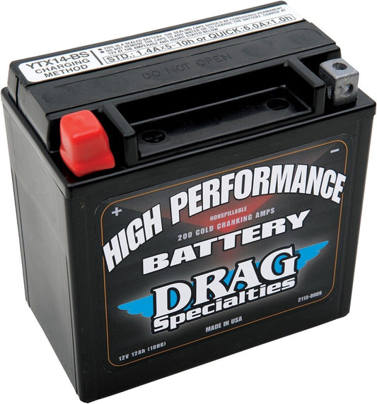 Drag Specialties Battery YTX14-BS 2113-0009