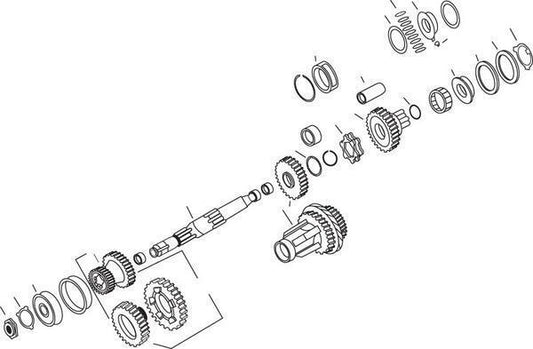 Andrews Mainshaft for 4-Speed Big Twin 4th gear; mainshaft 204280