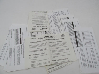 Huge Mixed Lot of Harley-Davidson Instruction Operation Literature 99984-98