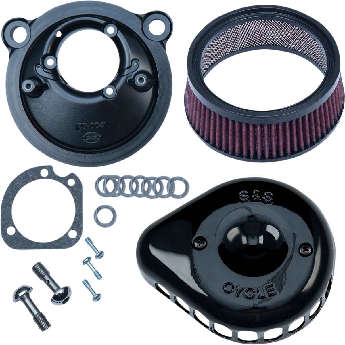 S & S Cycle Mini Teardrop Stealth Air Cleaner Kit 170-0440C