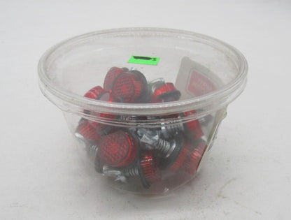Lot of 21 Chris Products Safety Red Licence Plate Reflectors