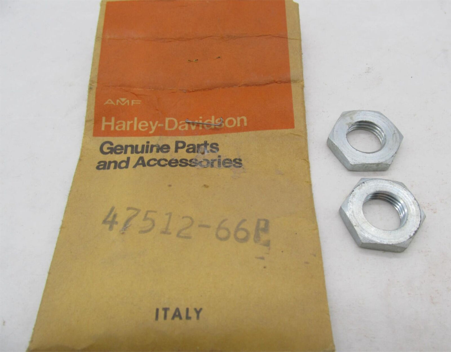 Lot of 2 Harley Davidson Genuine NOS Aermacchi MX SS Pivot Bolt Nuts 47512-66P