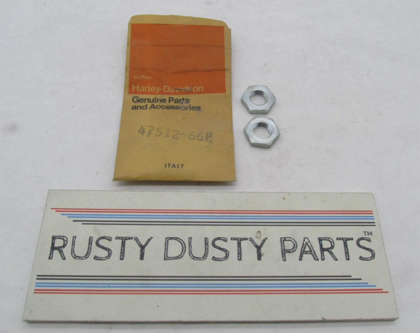 Lot of 2 Harley Davidson Genuine NOS Aermacchi MX SS Pivot Bolt Nuts 47512-66P