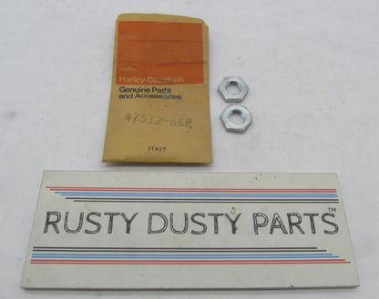 Lot of 2 Harley Davidson Genuine NOS Aermacchi MX SS Pivot Bolt Nuts 47512-66P