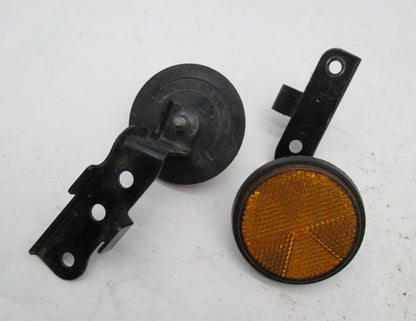 Pair of Vintage Original Ducati Stanley Amber Lens Reflectors 072-1042