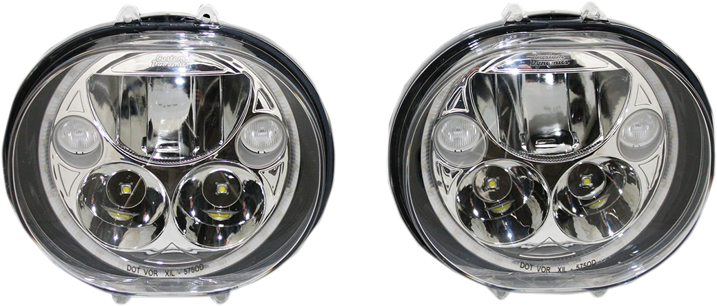 Custom Dynamics TruBeam LED Headlight Kit 5.75" Chrome CDTB-575OV-C