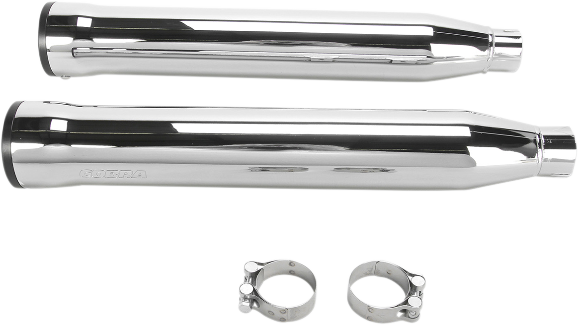 Cobra 3in. Slip-On Muffler with RacePro Tips Chrome 6052