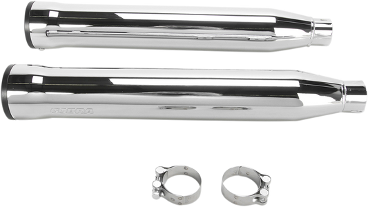 Cobra 3in. Slip-On Muffler with RacePro Tips Chrome 6052