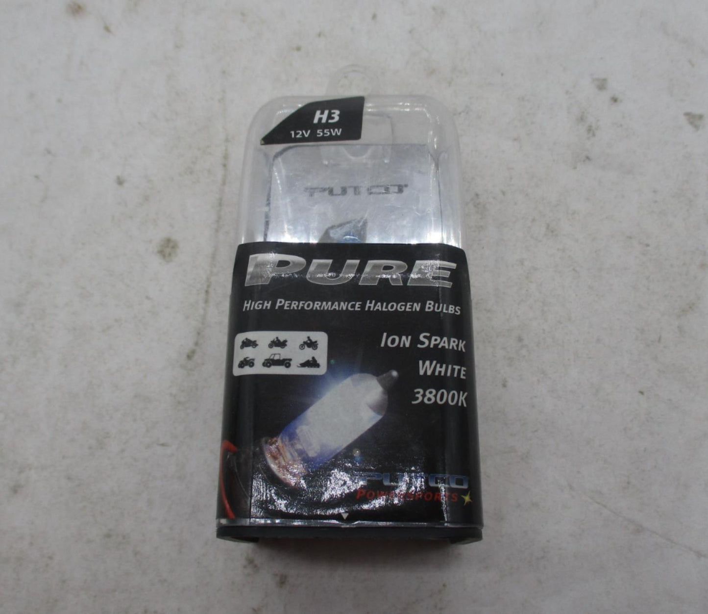 Putco Halogen H3 12V 55W 3800K Headlight Ion White Bulb 230003SW-S