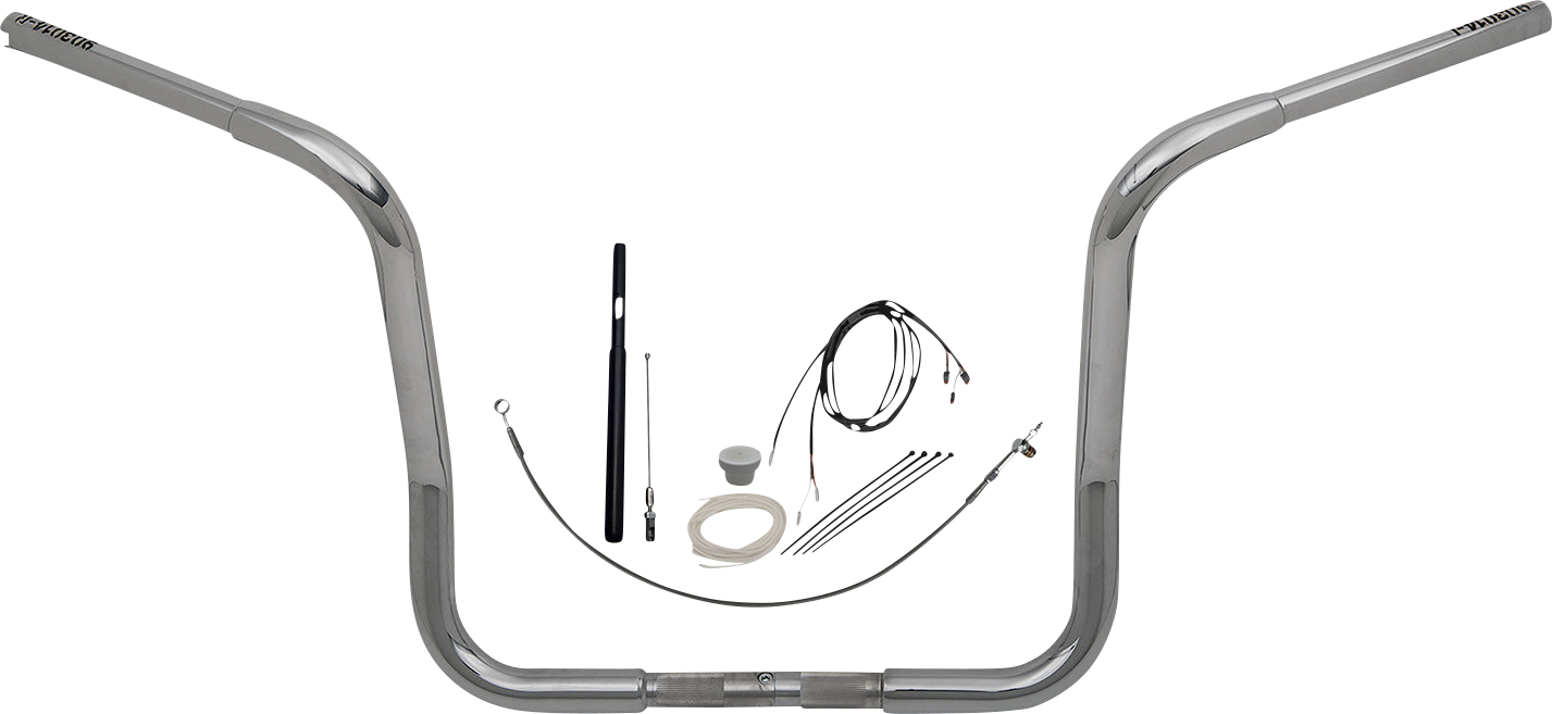 Fat Baggers, Inc. 1-1/4" EZ Install Round Top Handlebar Kit 14" Chrome 919414