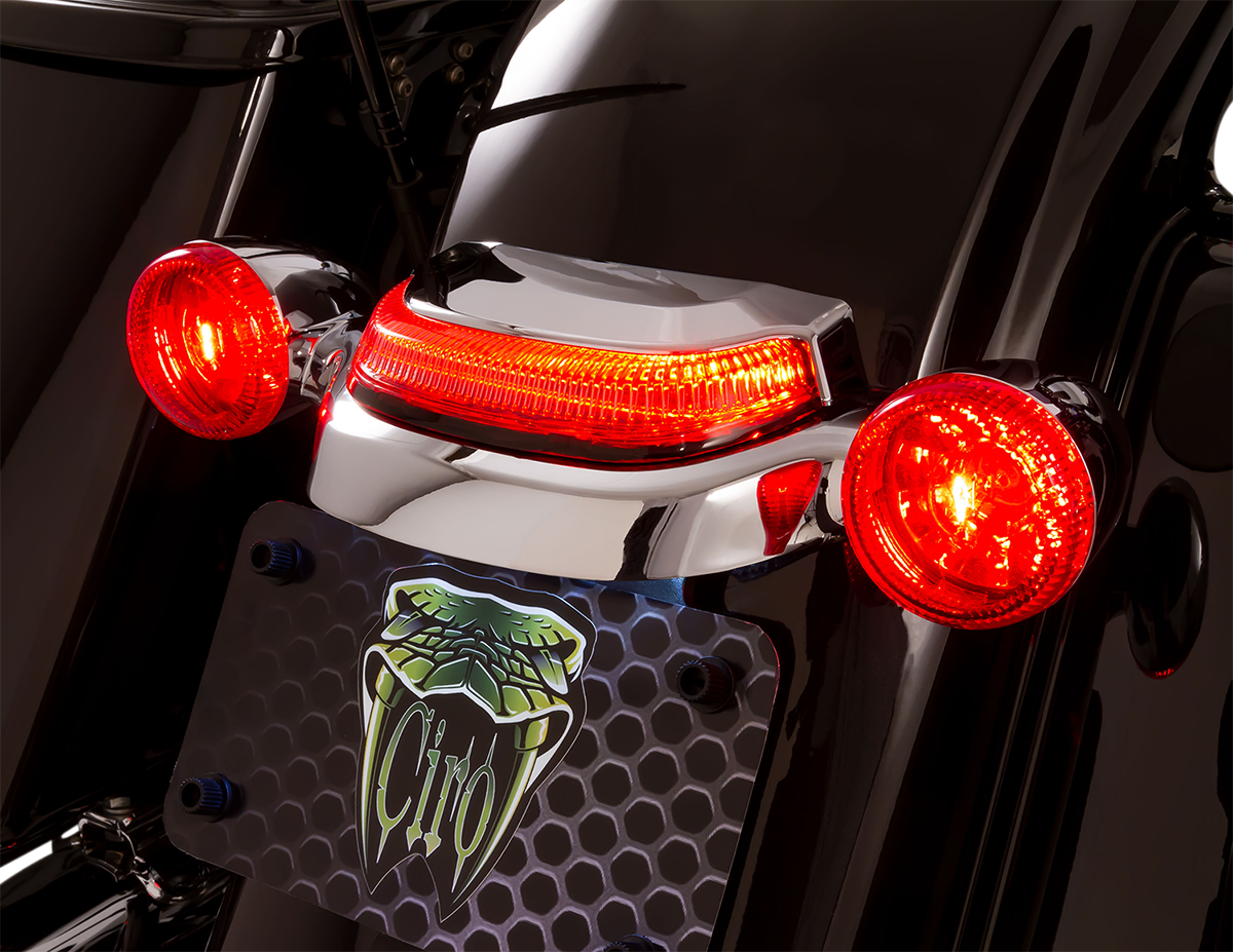 CIRO Crown Taillight with Lightstrike Technology Smoke - Chrome 40153