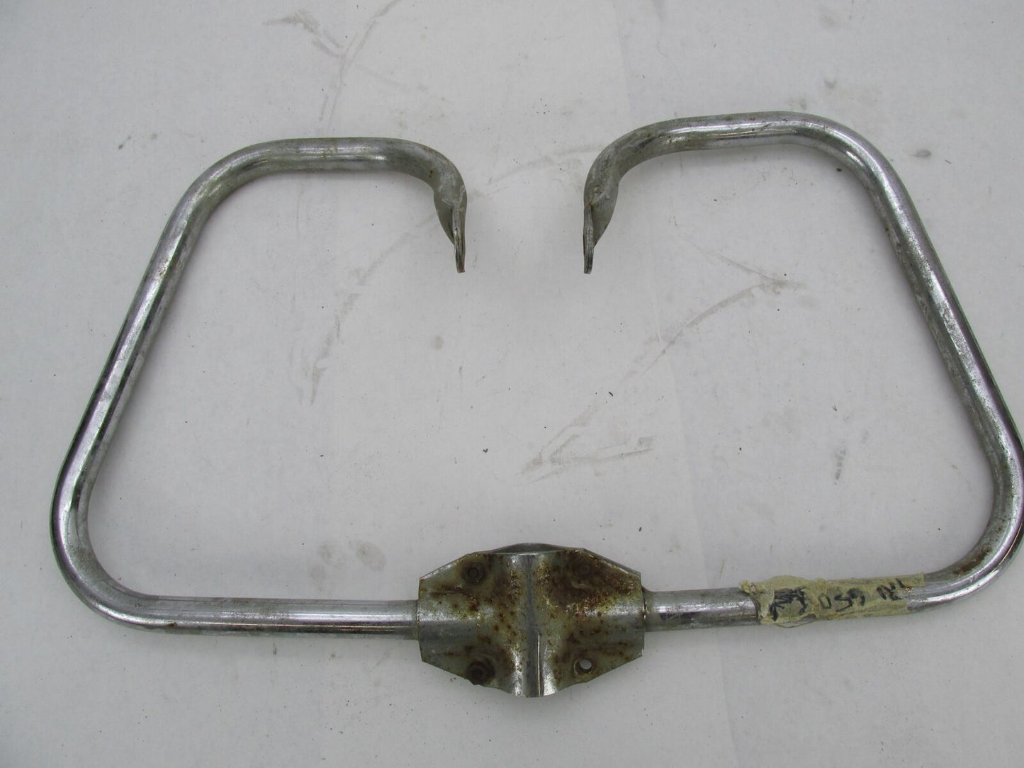 Vintage Chrome Patina Motorcycle Crash Engine Guard Bar Triumph Honda Yamaha CZ