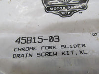 Harley Genuine NOS XL Sportster Chrome Fork Slider Drain Screw Kit 45815-03