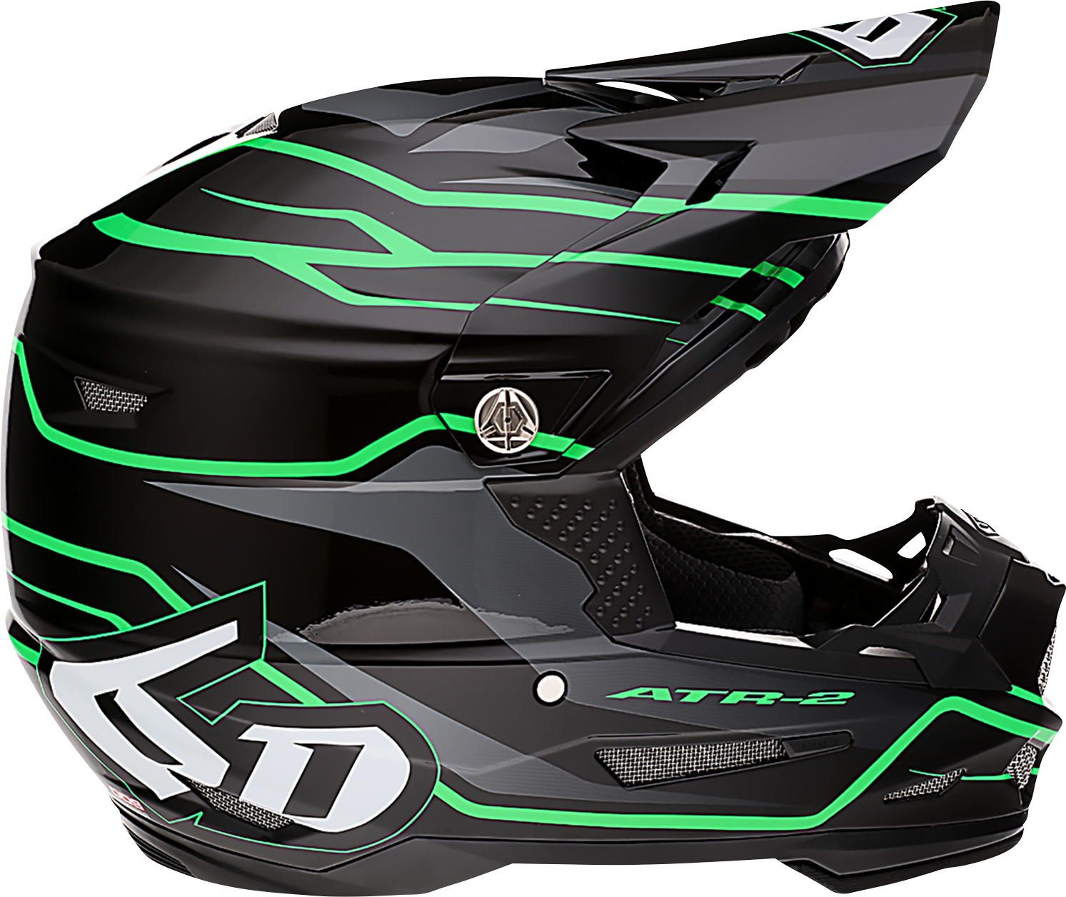 6D HELMETS ATR-2 Phase Helmet Black Green Large 122847