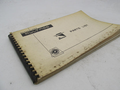 Bultaco Original Factory 1968 El Bandido Motorcycle Catalog Parts List