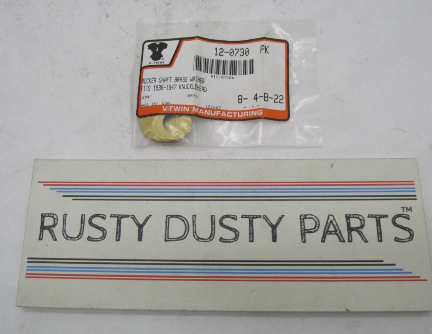 Pack of 10 Harley Davidson V-Twin Rocker Shaft Brass Washers 12-0730 6475