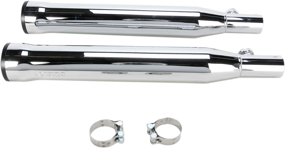 Cobra 3in. Slip-On Muffler with RacePro Tips Chrome 6054