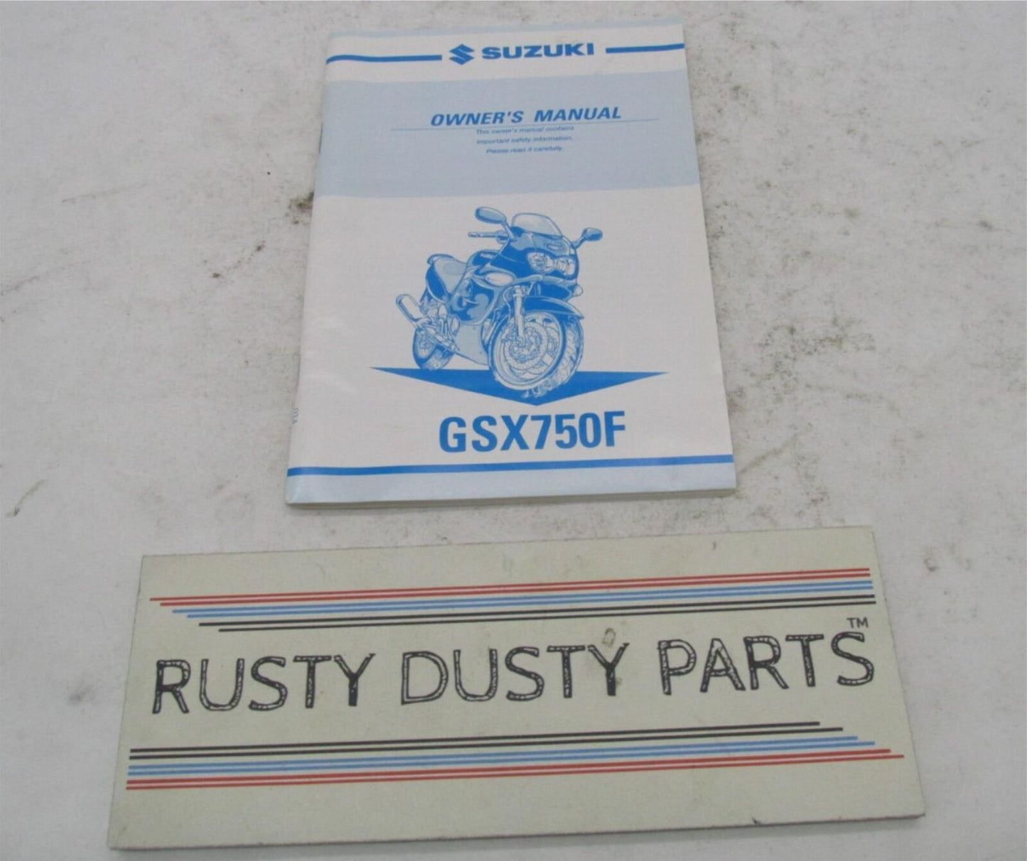 Suzuki Factory GSX750F Owner's Manual Book 99011-20C63-03A