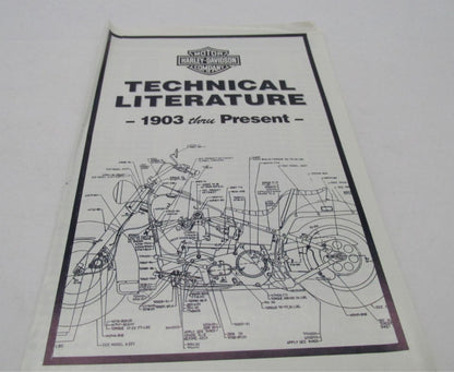 Harley-Davidson Genuine 1903-Present Technical Literature List 99528-97
