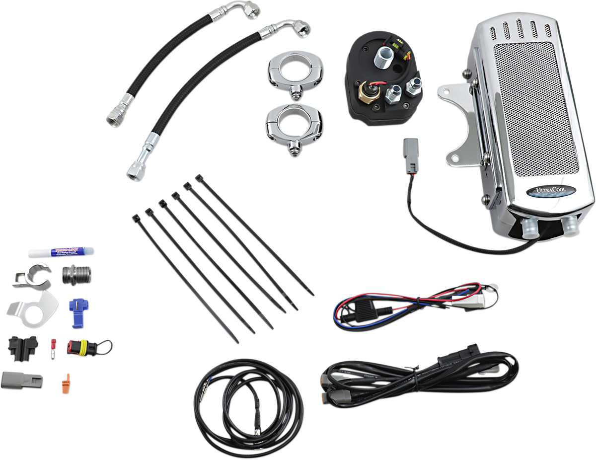 ULTRACOOL Oil Cooler Kits Chrome Frame Mount Side Mount Vertical SMD-1C