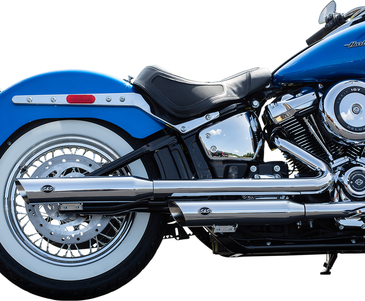 S & S Cycle Slash-Cut Mufflers Chrome 550-0739