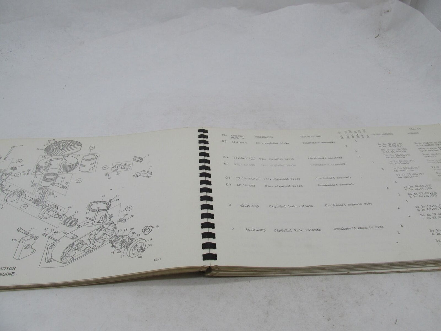 Bultaco Factory 1972 Lobito Motorcycle Catalog Parts List Book 62.32-117-1