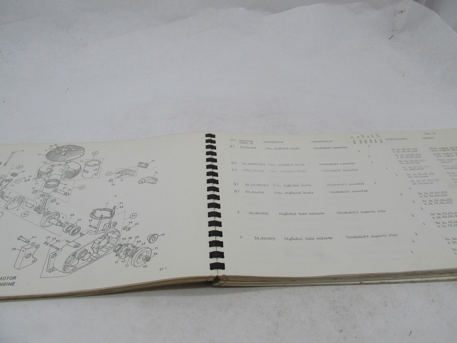 Bultaco Factory 1972 Lobito Motorcycle Catalog Parts List Book 62.32-117-1